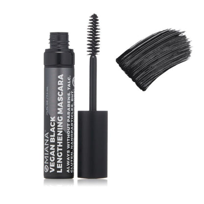 Omiana Natural Cosmetics Mascara Vegan Black Lengthening Mascara - No Mica, Titanium Dioxide, & More!